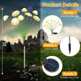 Solar Mushroom LED Garden Light Set