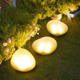 Solar Pebble Light with Warm LED Glow