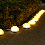 Solar Pebble Light with Warm LED Glow