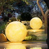 Solar Resin Moon Pendant Light with LED