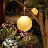 Solar Resin Moon Pendant Light with LED