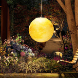 Solar Resin Moon Pendant Light with LED
