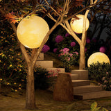 Solar Resin Moon Pendant Light with LED