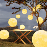 Solar Resin Moon Pendant Light with LED