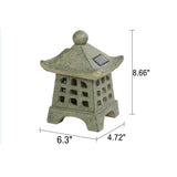 Solar Resin Pagoda Light with LED Panel