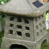 Solar Resin Pagoda Light with LED Panel