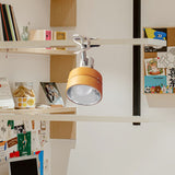 Solid Wood Clip Table Lamp with Iron Base