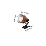 Solid Wood Clip Table Lamp with Iron Base