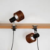 Solid Wood Clip Table Lamp with Iron Base