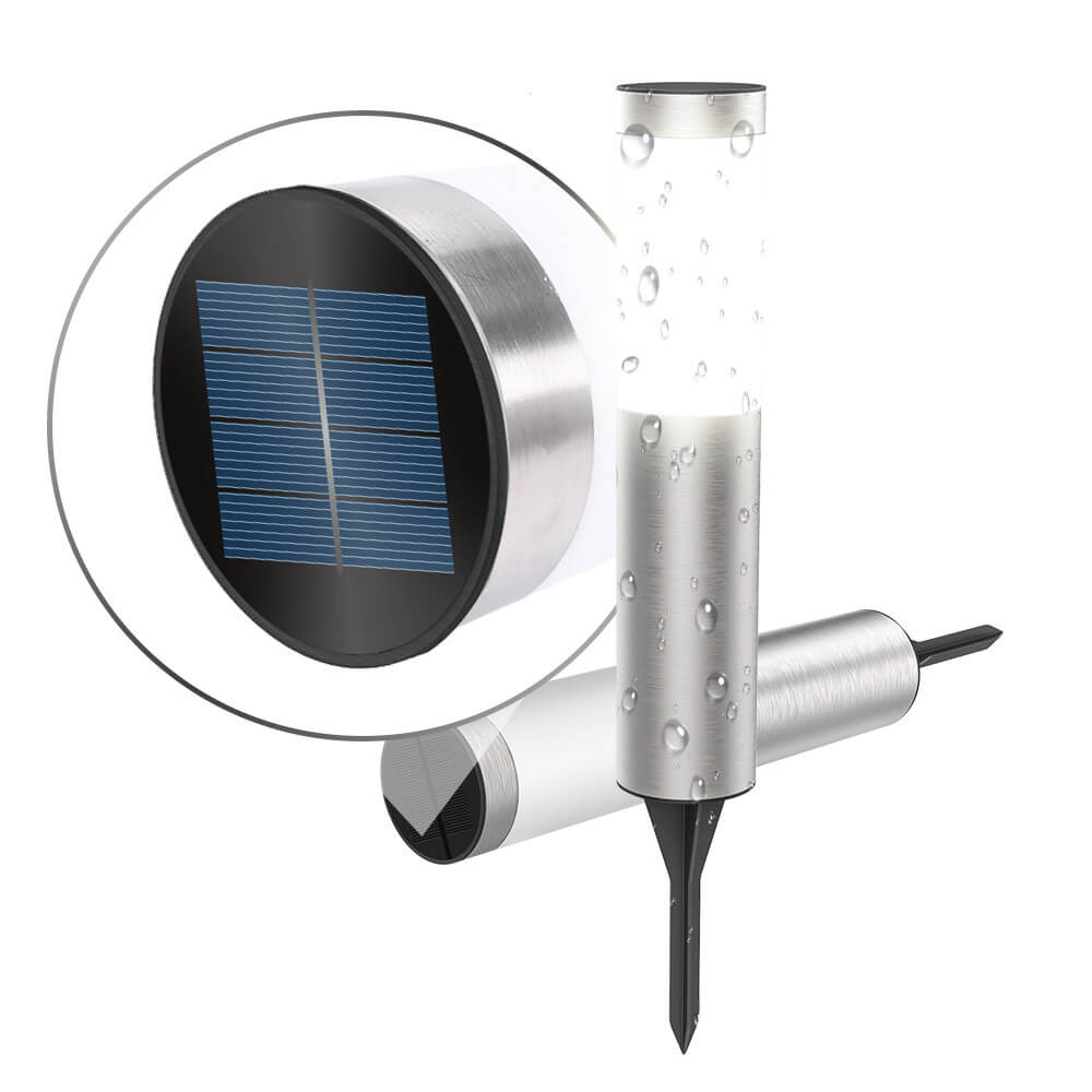 Stainless Steel Solar Light with LED Post