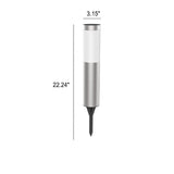 Stainless Steel Solar Light with LED Post