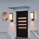 Solar LED Wall Sconce with Striped Shade