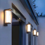 Solar LED Wall Sconce with Striped Shade