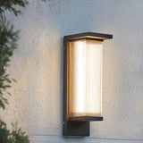 Solar LED Wall Sconce with Striped Shade