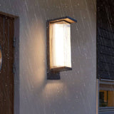 Solar LED Wall Sconce with Striped Shade