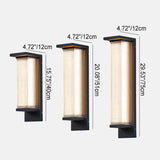 Solar LED Wall Sconce with Striped Shade