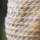 Textured Ceramic Flower Pot with Rope Handles