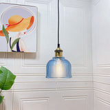 Textured Glass Pendant Light with Metal