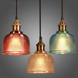 Textured Glass Pendant Light with Metal