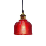 Textured Glass Pendant Light with Metal