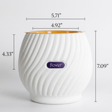 Textured Self Watering Round Planter