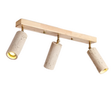 Travertine Cylinder Ceiling Light 3 Head