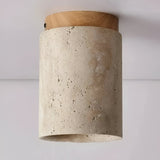 Travertine Cylinder LED Ceiling Spotlight