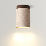 Travertine Cylinder LED Ceiling Spotlight