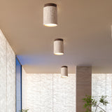 Travertine Cylinder LED Ceiling Spotlight