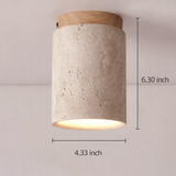 Travertine Cylinder LED Ceiling Spotlight