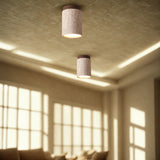 Travertine Cylinder LED Ceiling Spotlight