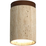Travertine Cylinder LED Ceiling Spotlight