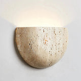Travertine Half Round Wall Sconce Light