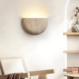 Travertine Half Round Wall Sconce Light