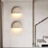 Travertine Half Round Wall Sconce Light
