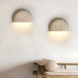 Travertine Half Round Wall Sconce Light