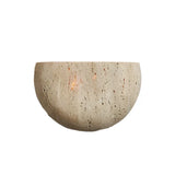 Travertine Half Round Wall Sconce Light