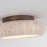 Travertine Round LED Ceiling Light Retro