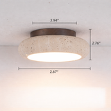 Travertine Round LED Ceiling Light Retro