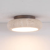 Travertine Round LED Ceiling Light Retro