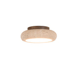 Travertine Round LED Ceiling Light Retro