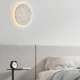Travertine Round Wall Sconce with LED