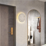 Travertine Round Wall Sconce with LED
