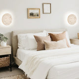 Travertine Round Wall Sconce with LED