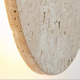 Travertine Round Wall Sconce with LED