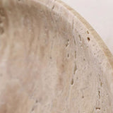 Travertine Round Wall Sconce with Warm LED