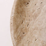 Travertine Round Wall Sconce with Warm LED