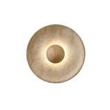 Travertine Round Wall Sconce with Warm LED