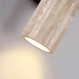 Travertine Wood Cylinder Wall Sconce LED