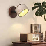 Travertine Wood Wall Sconce with Cylinder